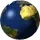 A spinning globe